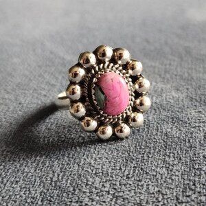 Sterling Silver Cotton Candy Turquoise Ring. Size 9.